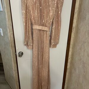 Giffinseti Sequin champagne dress